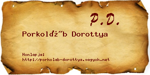 Porkoláb Dorottya névjegykártya
