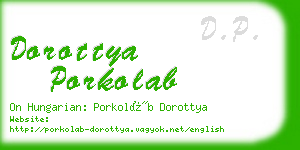 dorottya porkolab business card